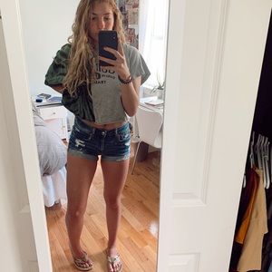 American Eagle Distressed Denim Shorts